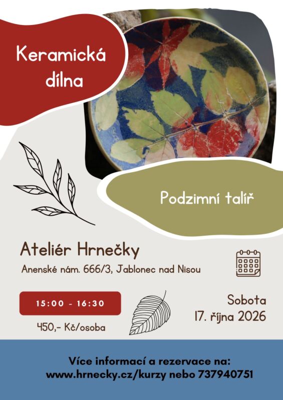 17.10.2026 Keramická dílna - Podzimní talíř
